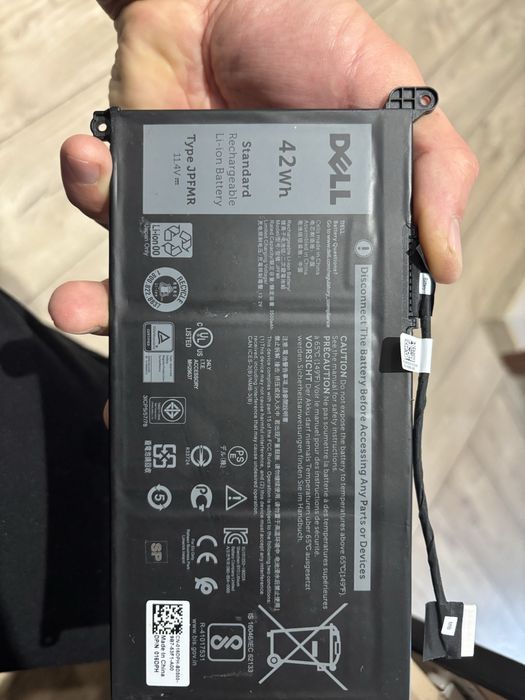 Оригінальна батарея для ноутбука Dell JPFMR 11.4V 42Wh 3500mAh 100%