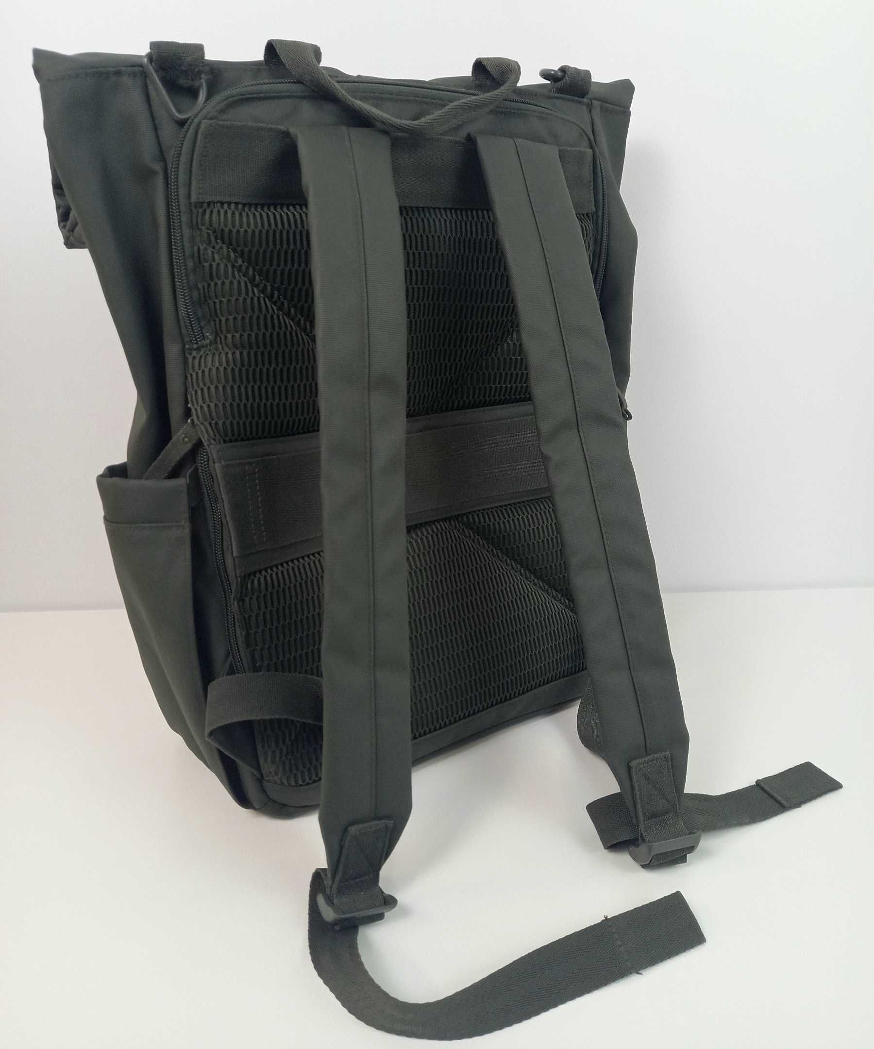 Plecak organizer Lassig Green Label Rolltop Up Backpack Olive zielony