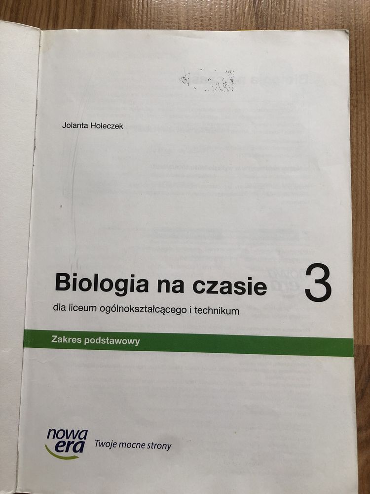 Biologia na czasie 3. Podrecznik do biologii kl 3 zakres podstawowy