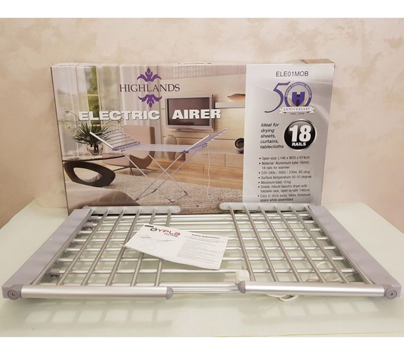 Электрическая складная сушилка для белья Highlands ELE01MOB, 230 ВТ