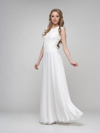 Новое дизайнерское Платье белое макси подойдет для свадьбы