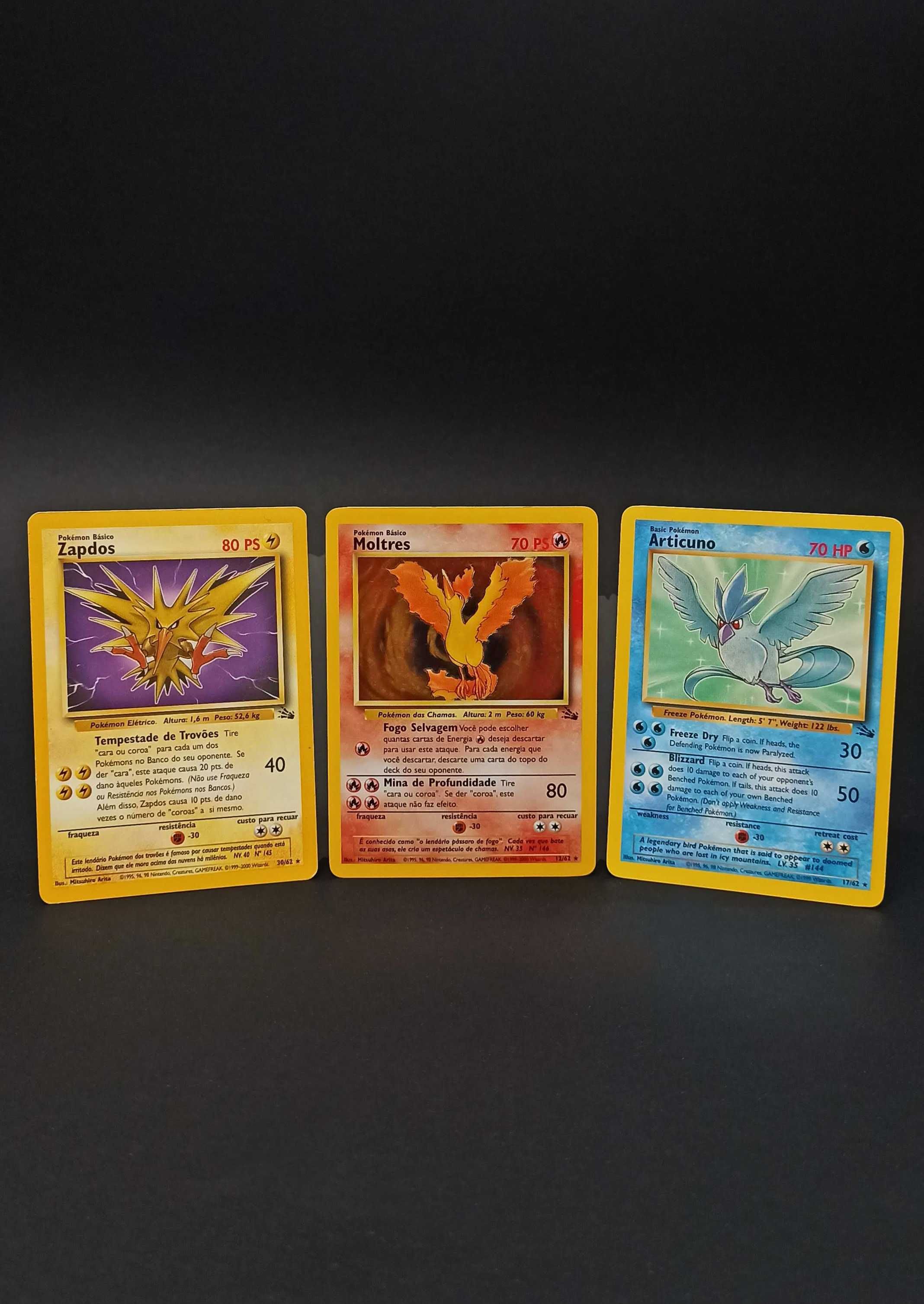 Zapdos, Moltres, Articuno - Cartas Pokémon