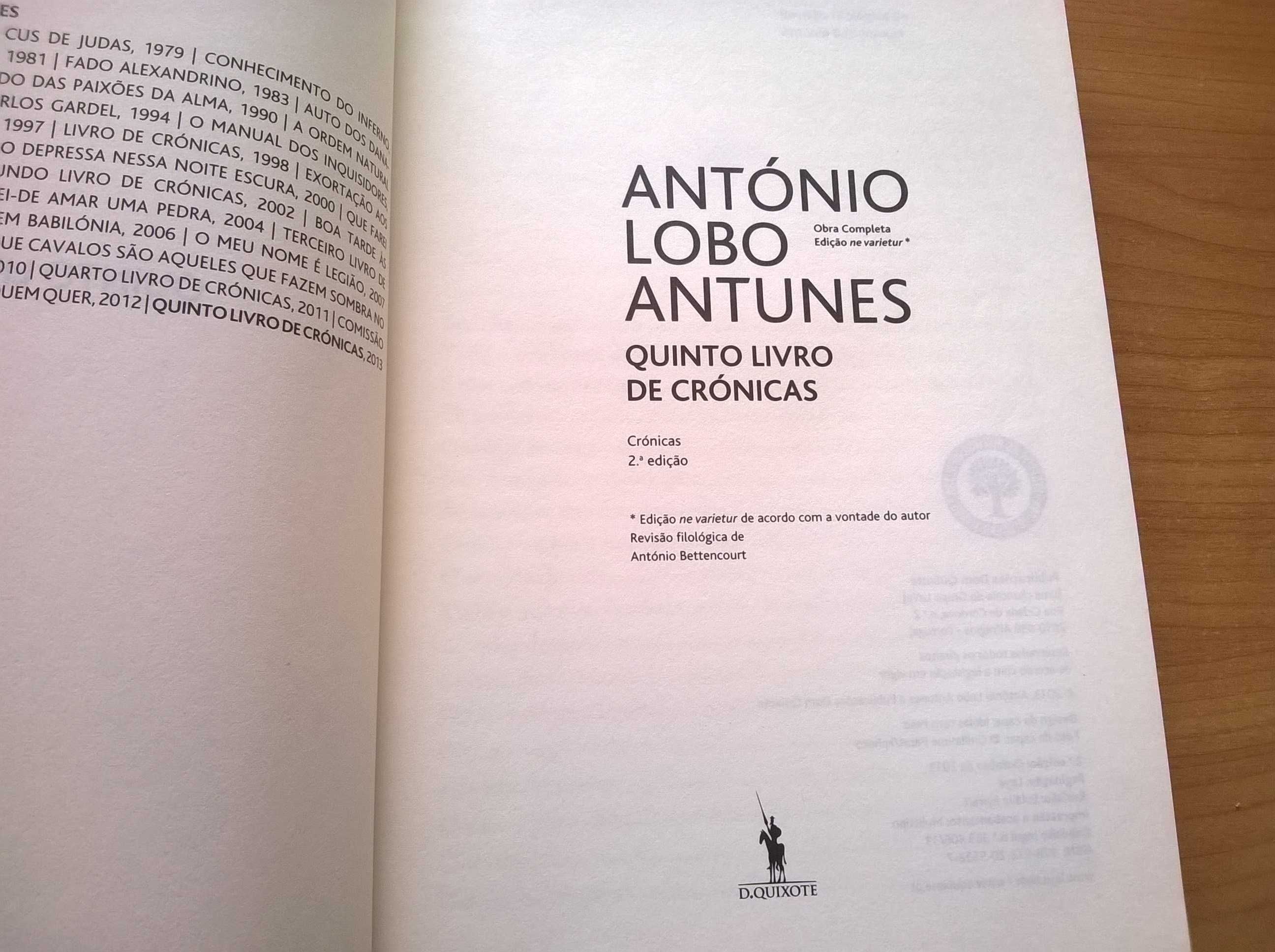 Quinto Livro de Crónicas - António Lobo Antunes