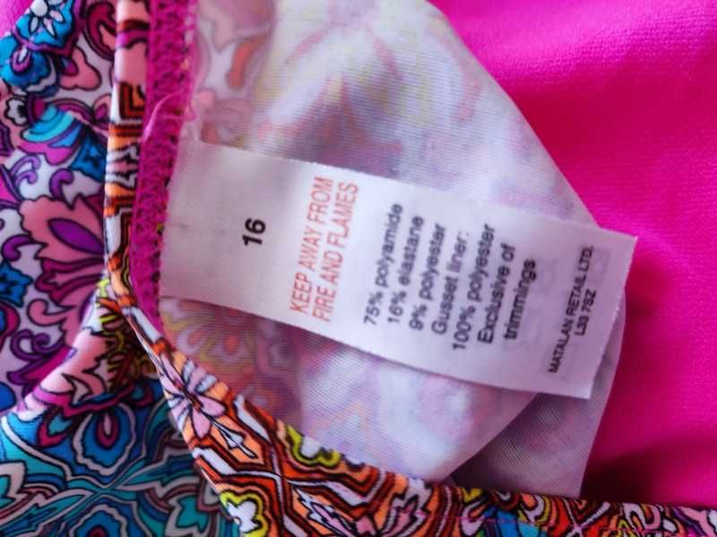 Matalan r 44 kąpielowy strój jednoczęściowy boho plus size