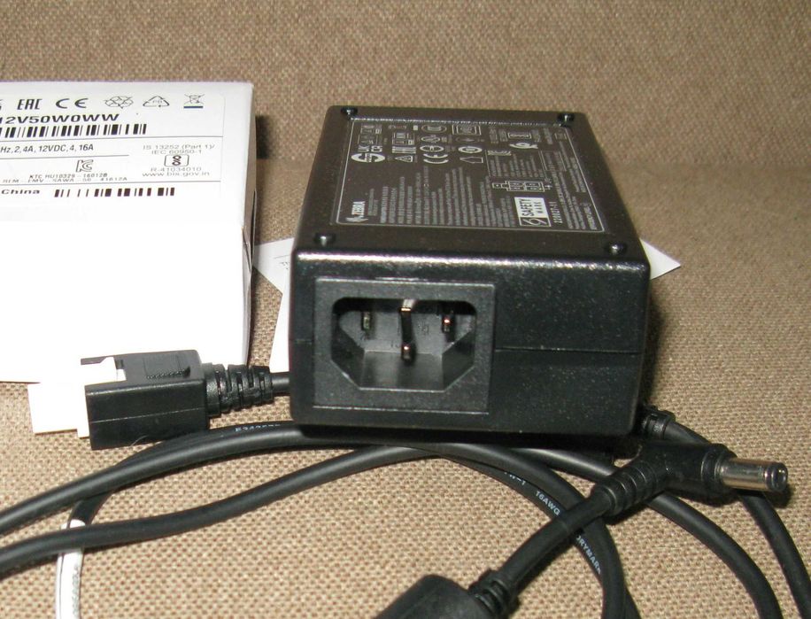 Адаптер (блок питания, зарядн. устр.) Zebra 12v, 4.16A, 50W, 5.5x2.1.