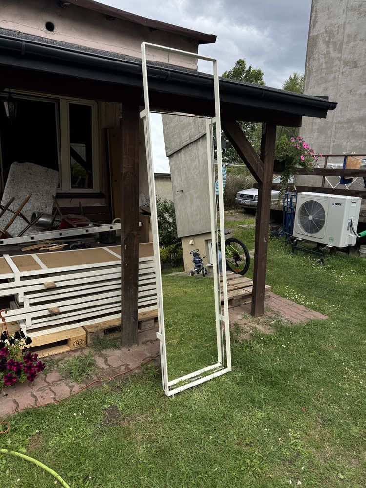 Duże lustra w metalowej ramie - 6 sztuk | 240x60 (z rama) | 200x56 bez