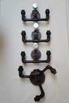 Lampa, kinkiet loft, z rur hydraulicznych