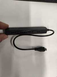Micro USB OTG HUB para 3 USBs * novo *