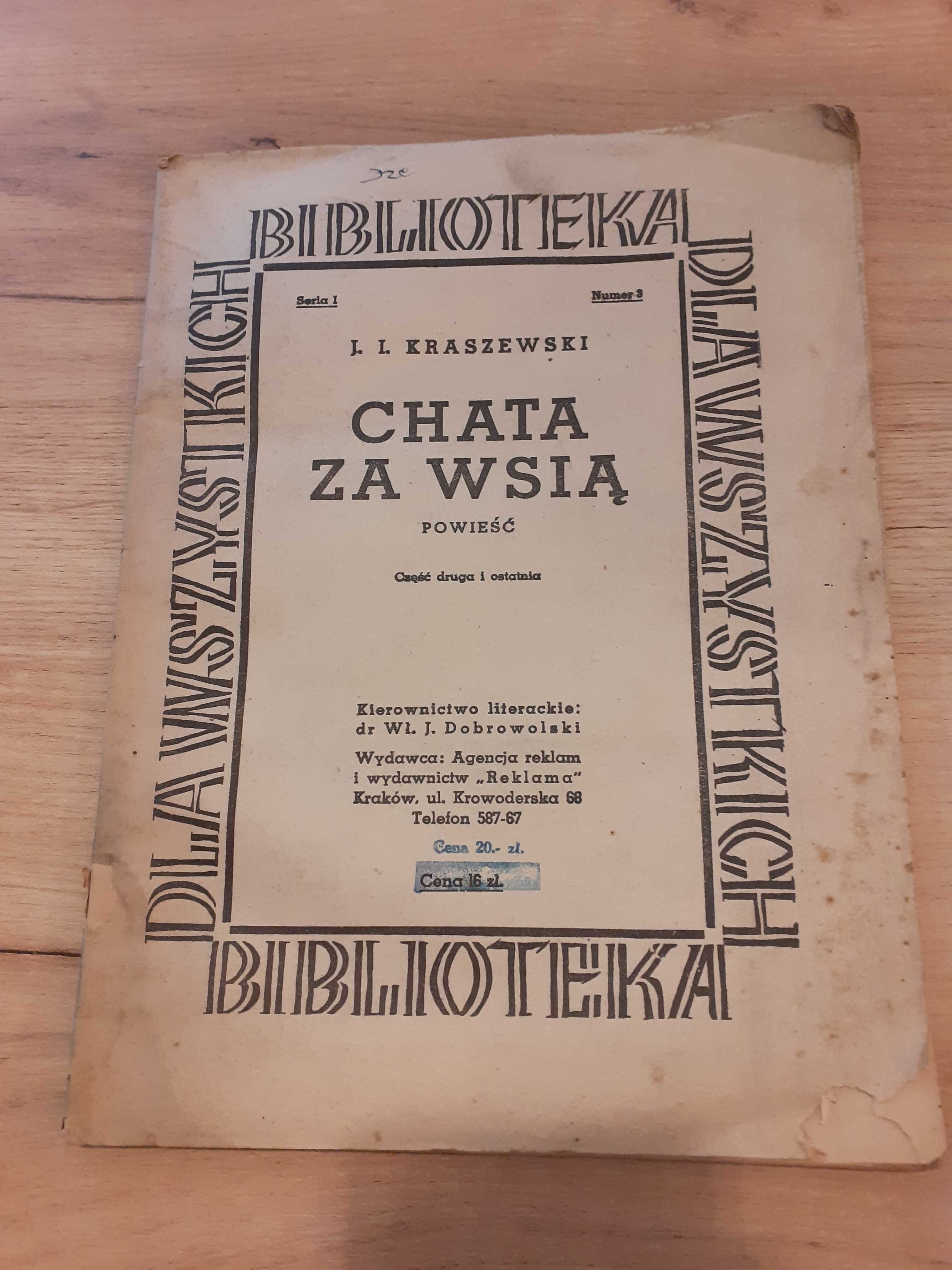 Chata za Wsią J. I Kraszewski