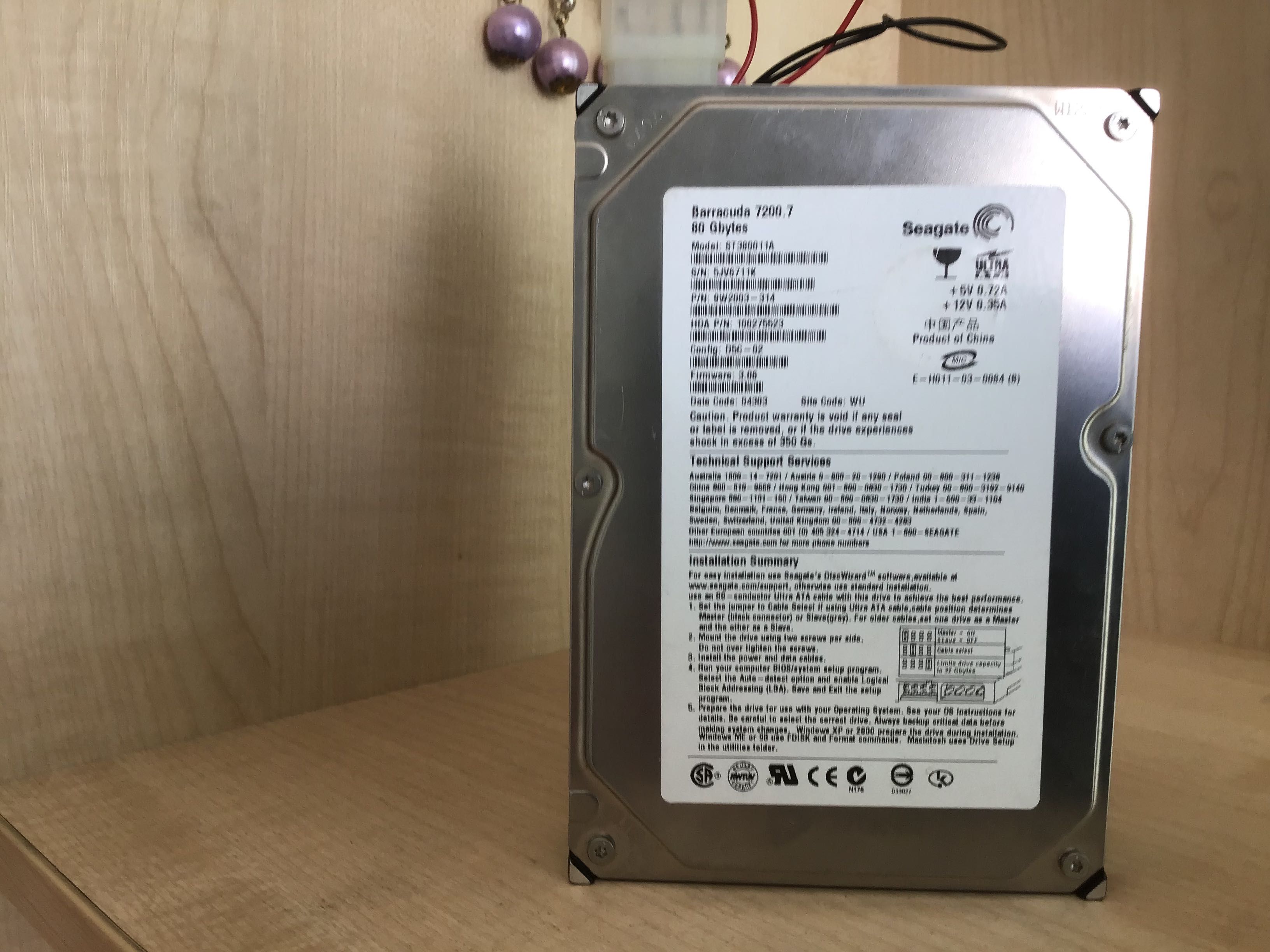 Жорсткий диск для компьютера Seagate 80 Gb