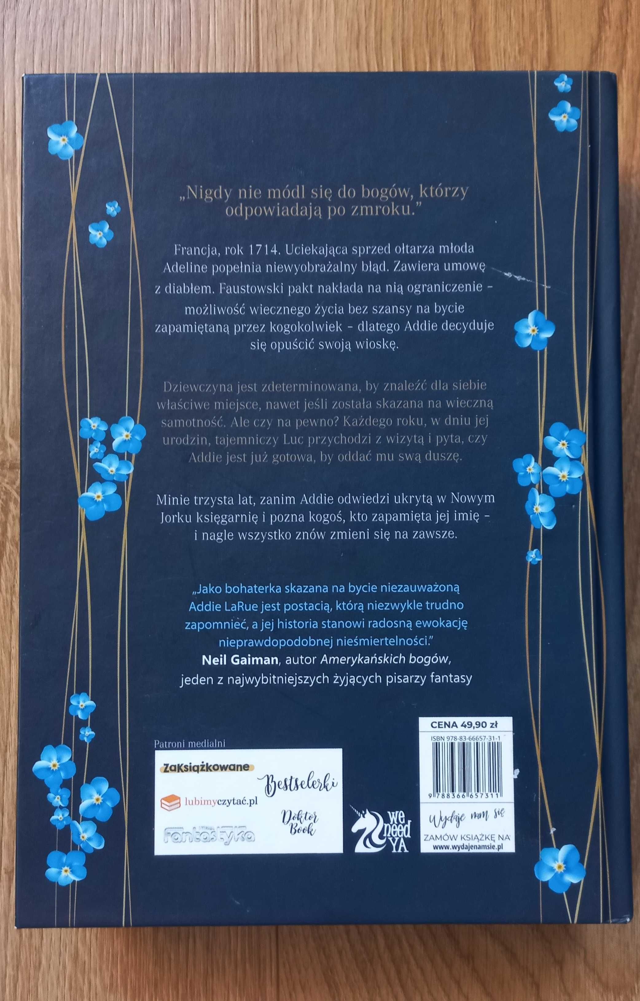 Książka Niewidzialne życie Addie LaRue V. E. Schwab
