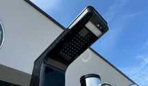 Prysznic solarny czarny z lampą LED 35 L