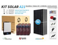 Kit solar isolado 21 5000/10000 Wh/dia OPZS