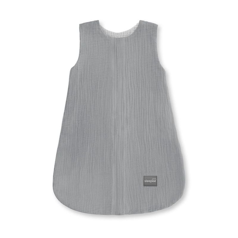 Dwustronny Śpiworek Muślinowy (0-4m) Dark Grey - Sleepee