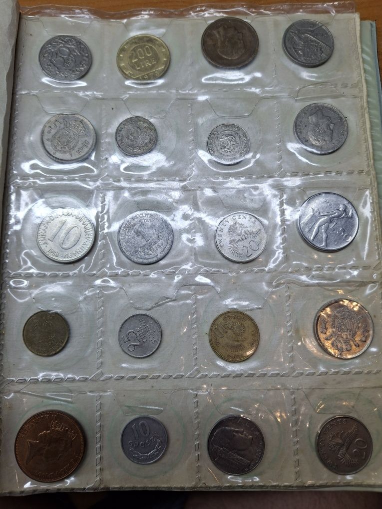 KOLEKCJA MONET 450 SZTUK 10 Klaserów Polska Świat  Inwestycja