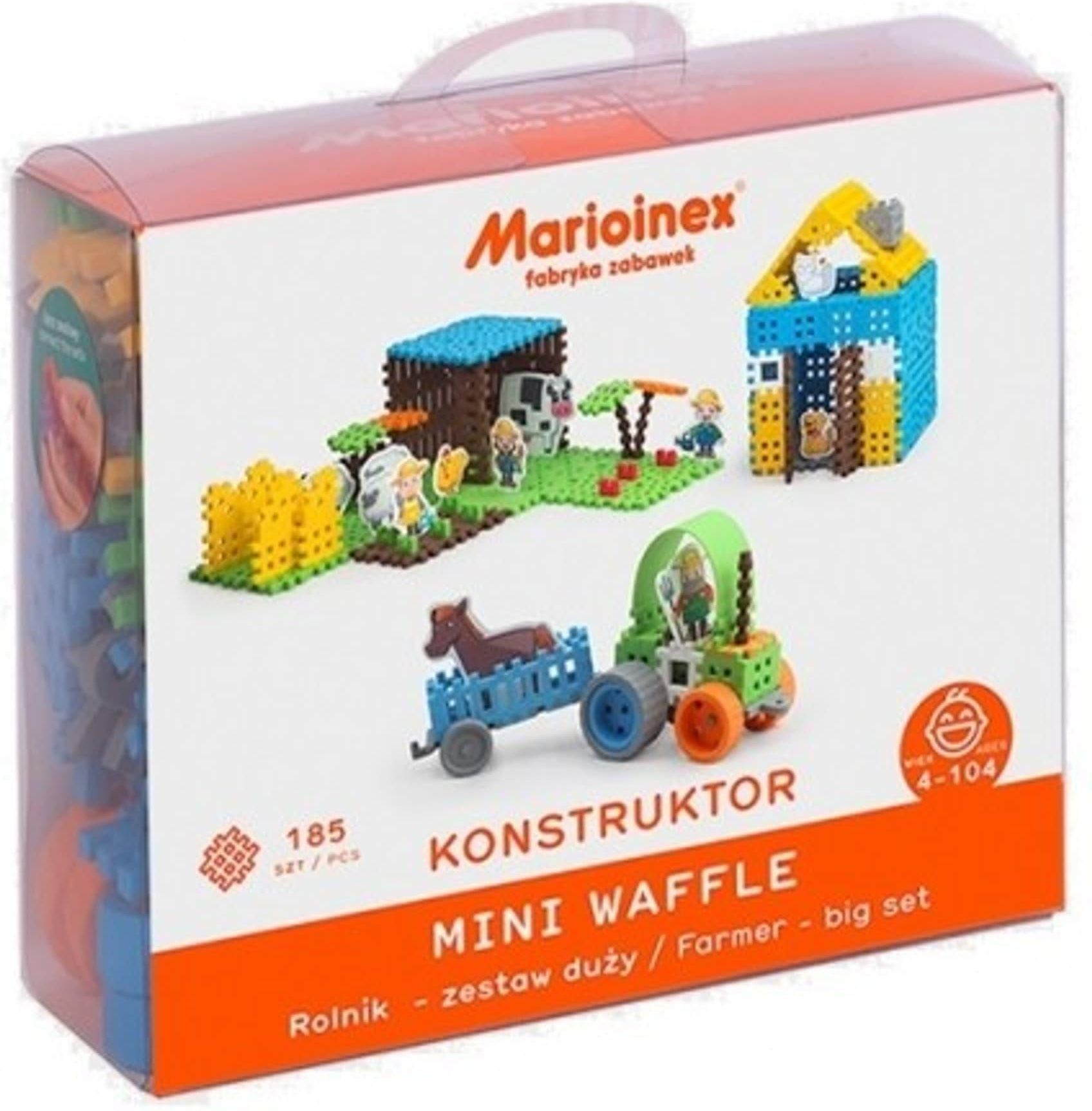 Marioinex klocki wafelki mini Klocki Mini Waffle FARMER / ROLNIK 185 e