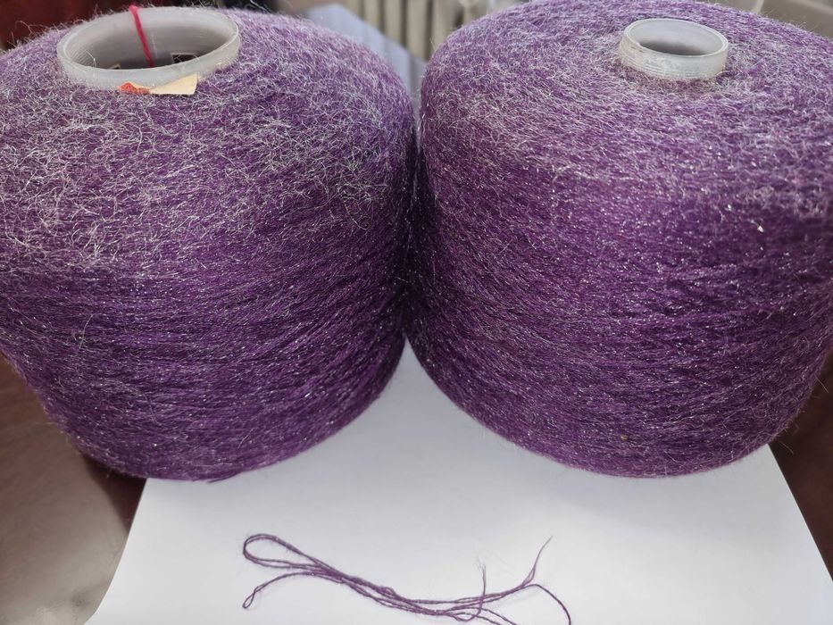 Пряжа для машинного вязания, полушерсть с Напылением -2шт*1.5кг =3кг