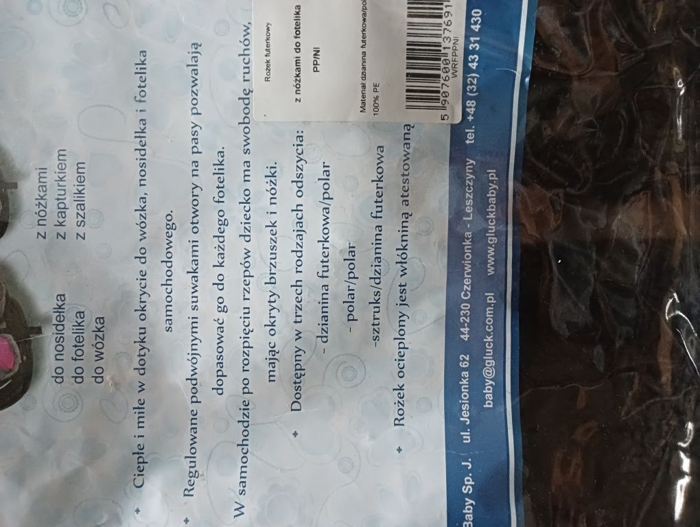 Uniwersalny rożek do nosidełka, fotelika, wózka