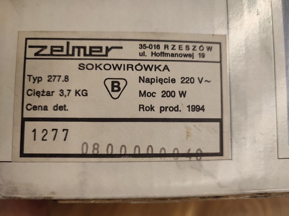 Sokowirówka Zelmer