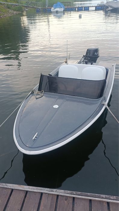 Łódź motorowa z silnikiem 15km + przyczepka + osprzęt +pokrowiec