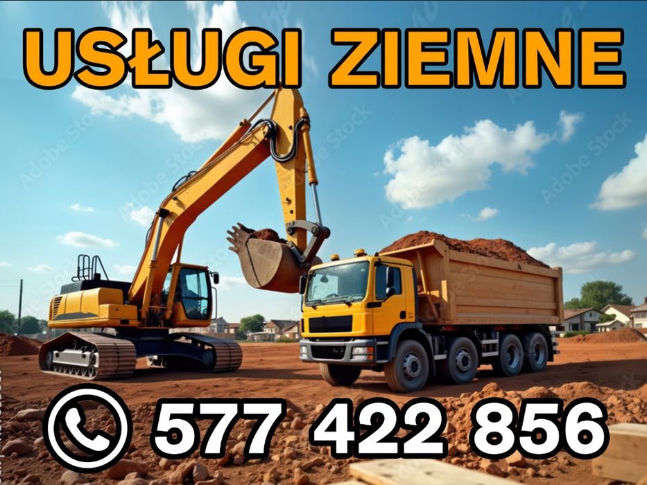 Usługi ziemne koparką kołową
