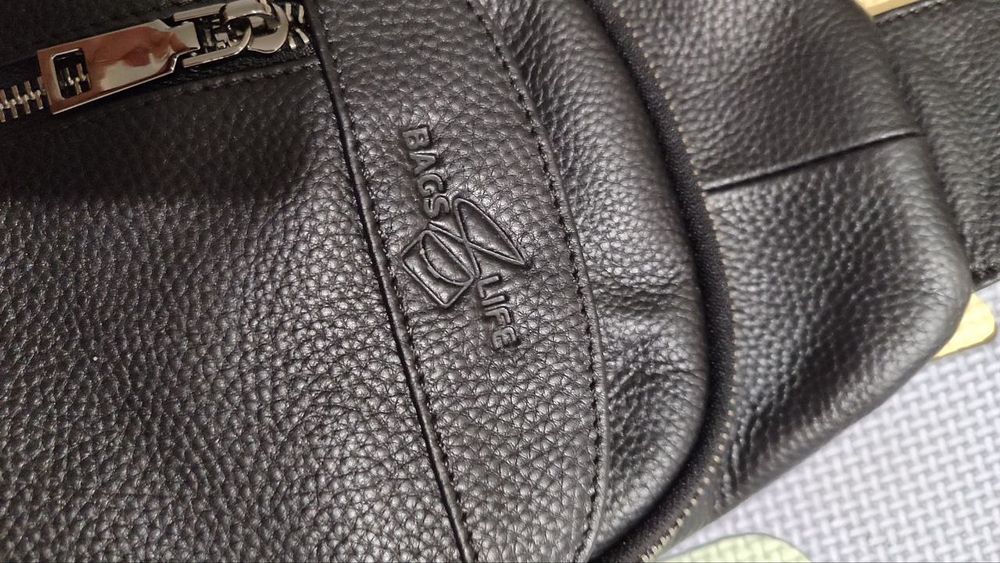 Сумка шкіряна через плече слінг