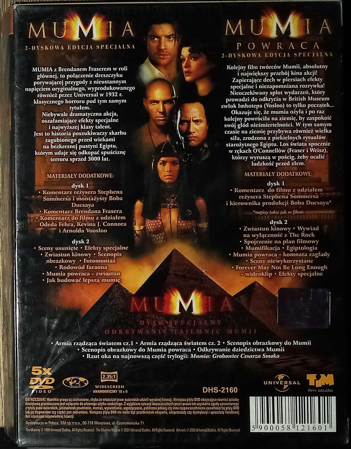 Mumia , mumia powraca dvd.