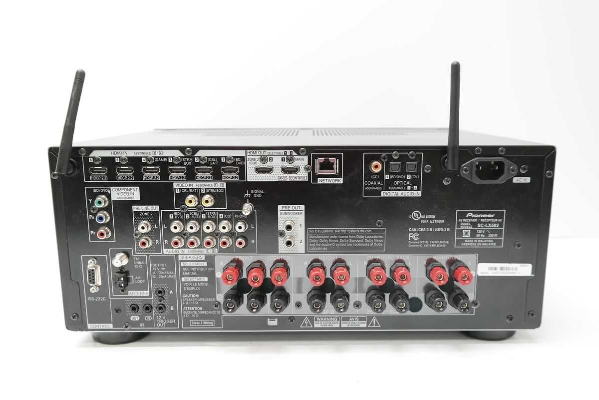 Amplituner Pioneer SC-LX502 (7.2 channels, Dolby Atmos / Vision, eARC]