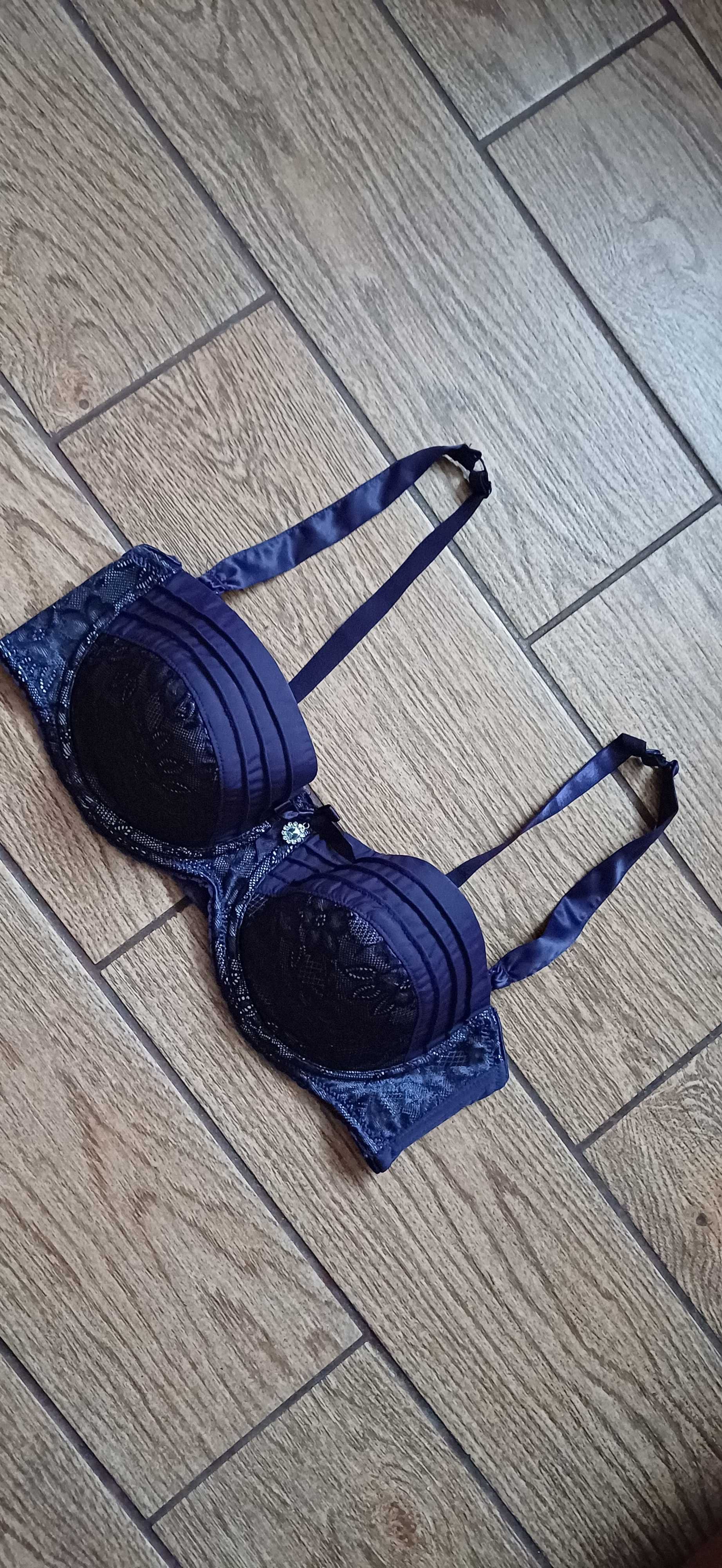 Fioletowy# śliwkowy biustonosz Miriale Luxury r. 90 C