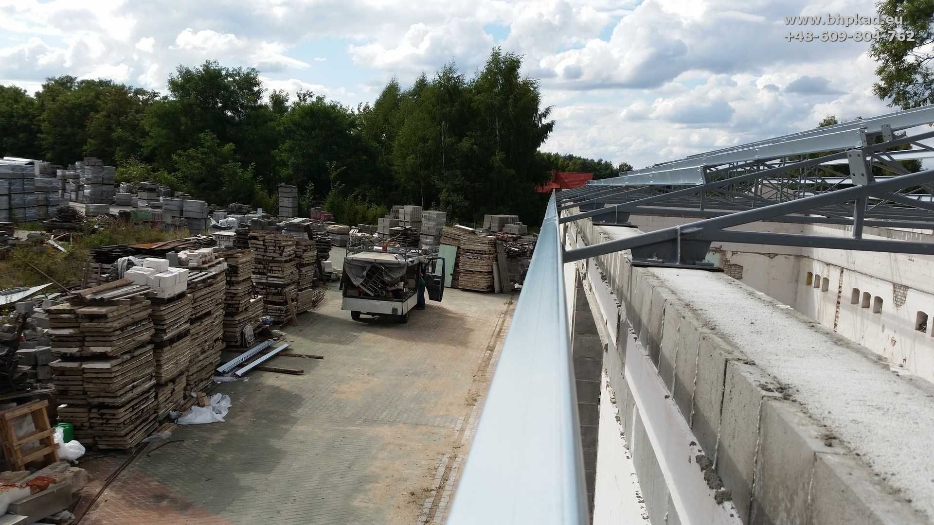 Bindry. Wiązary dachowe. 10x31m. Dach stalowy. BHP KAD. Bartoszyce.