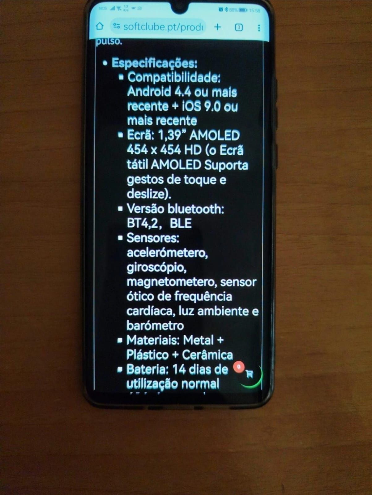 Relógio Huawei Watch GT-9EB