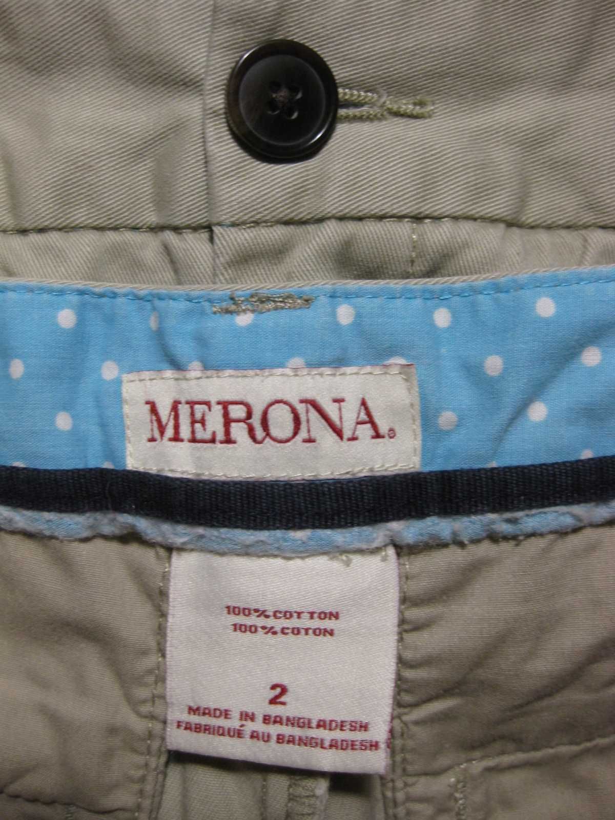 котон100% Зручні сірі шорти сафарі MERONA XS кармани по бокам і ззаду