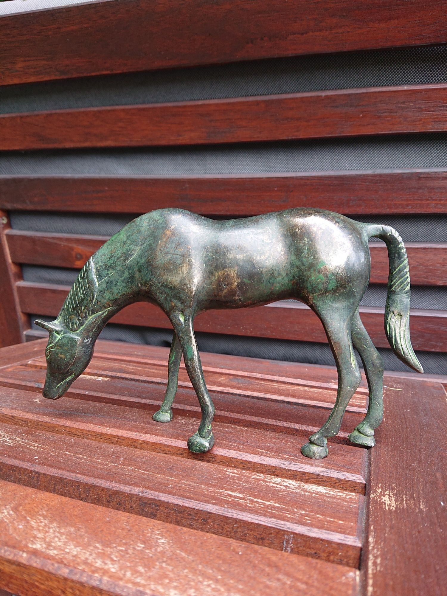 Figurka rzeźba konia z brązu koń brąz horse sculpture bronze odlew ant