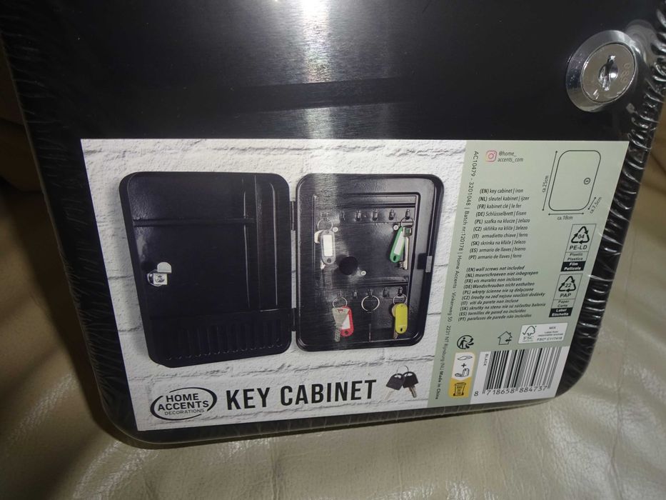 Home Accents Key Cabinet metalowa szafka kasetka skrzynka na klucze