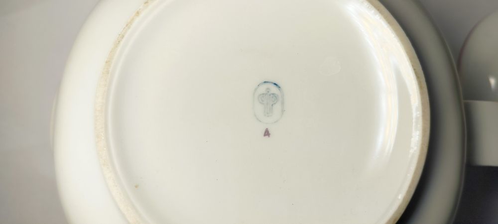 Czajnik Imbryk Porcelana Piessau Styl ludowy