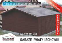 ORZECH Garaż Blaszany  - DOBRA CENA - Garaże Blaszane - Maj-Blach