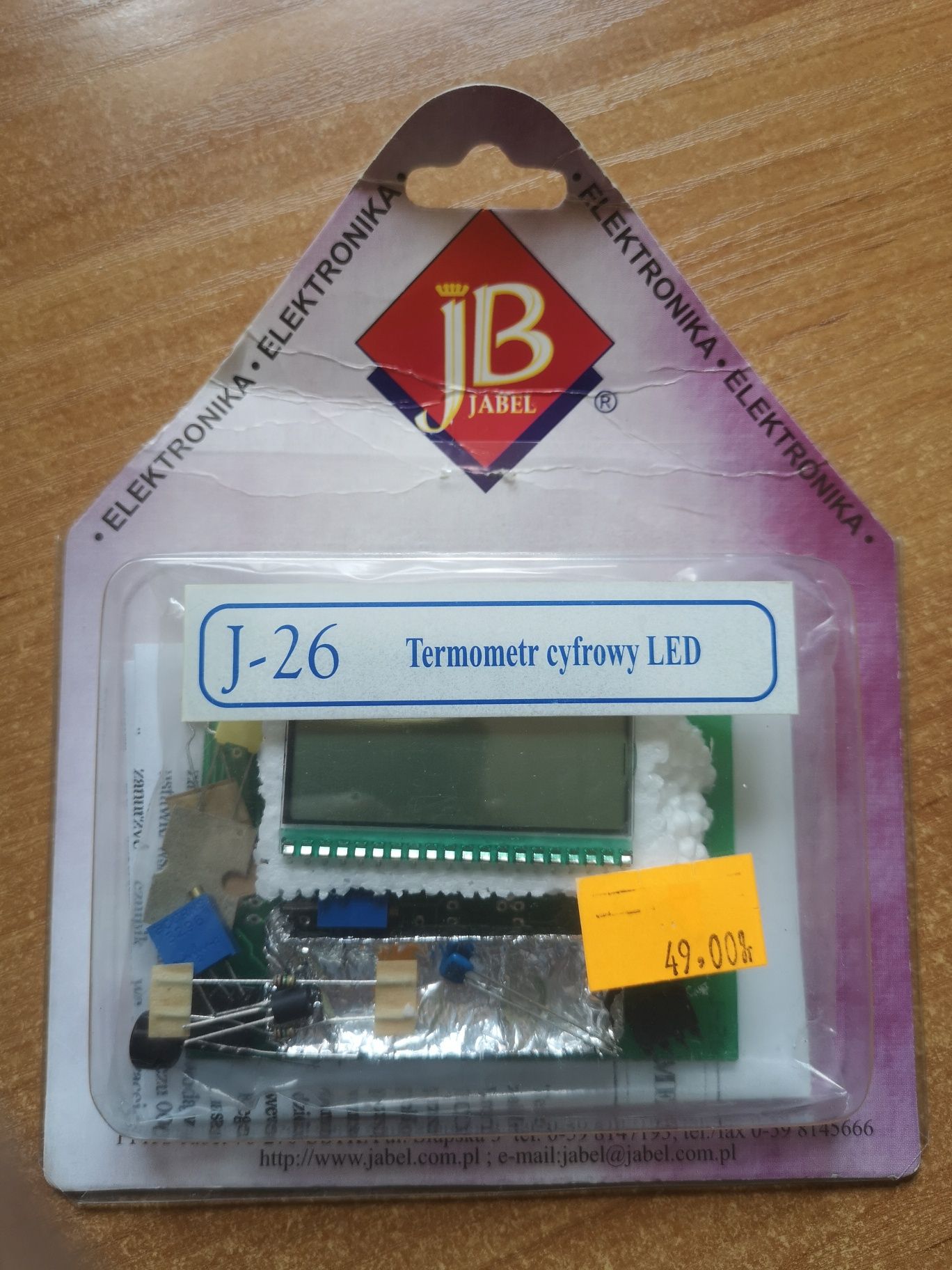Termometr cyfrowy LED J-26 JABEL