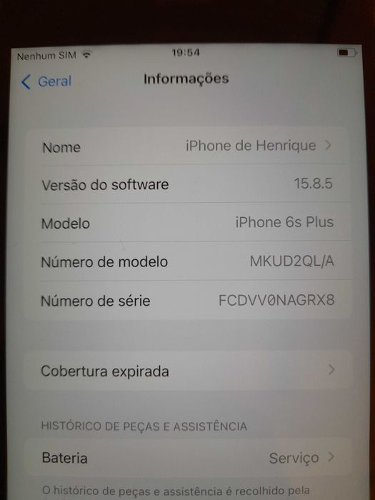 Iphone 6 plus sem carregador