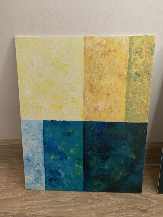 Tryptyk obrazy akrylowe do biura modern art 24x30cm