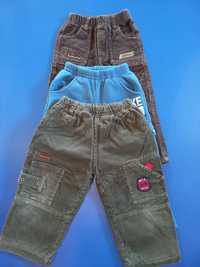 Chłopięce spodnie jesienne, zimowe, 2,5 - 3 lata - zestaw 3 szt