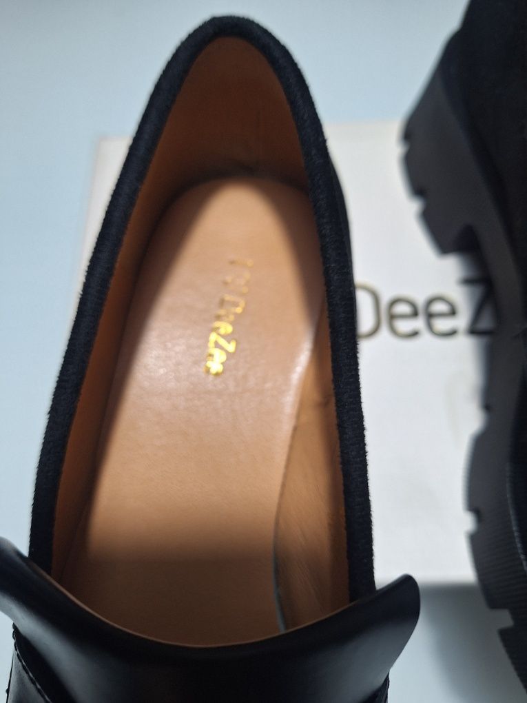 DeeZee Czarne mokasyny Elastic Love rozm 36 nowe