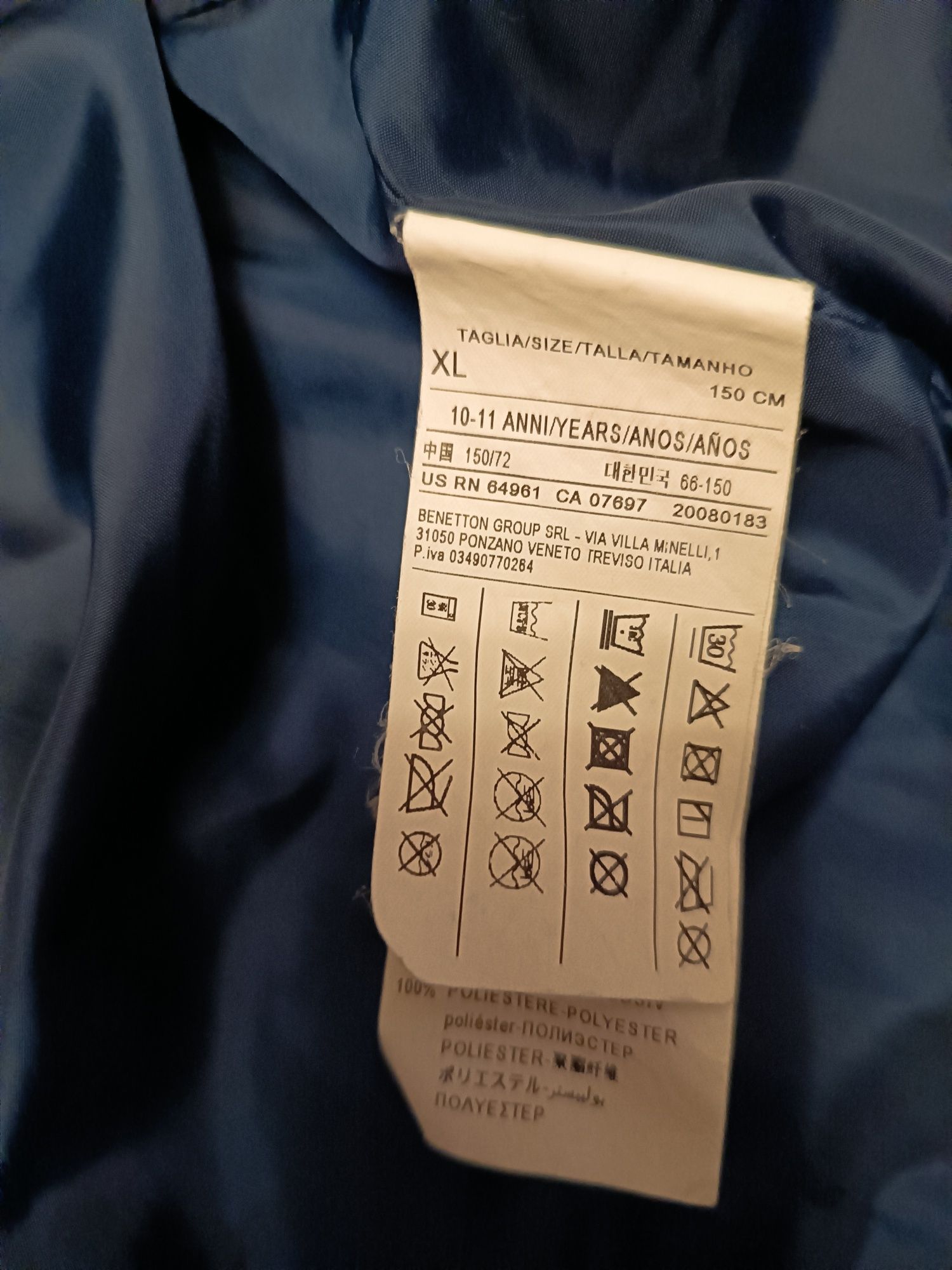 Kurtka zimowa dziecięca Benetton 10-11 lat