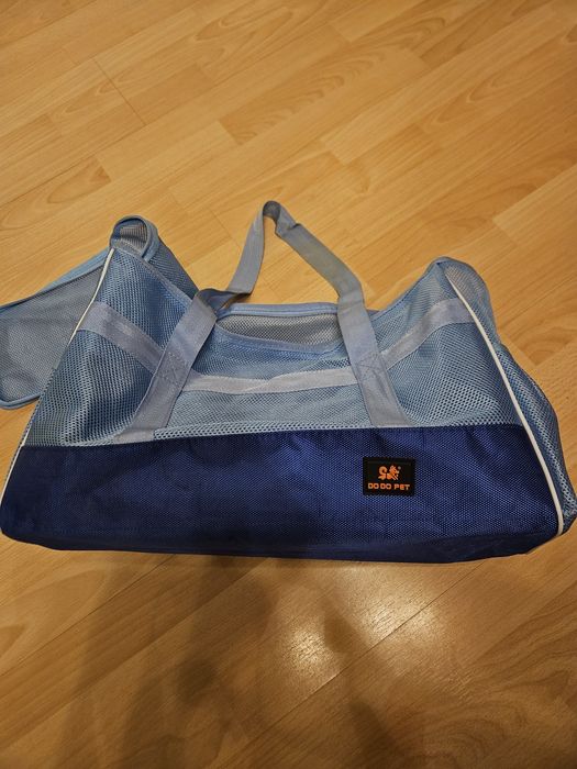Сумка-переноска для котів і собак, блакитна