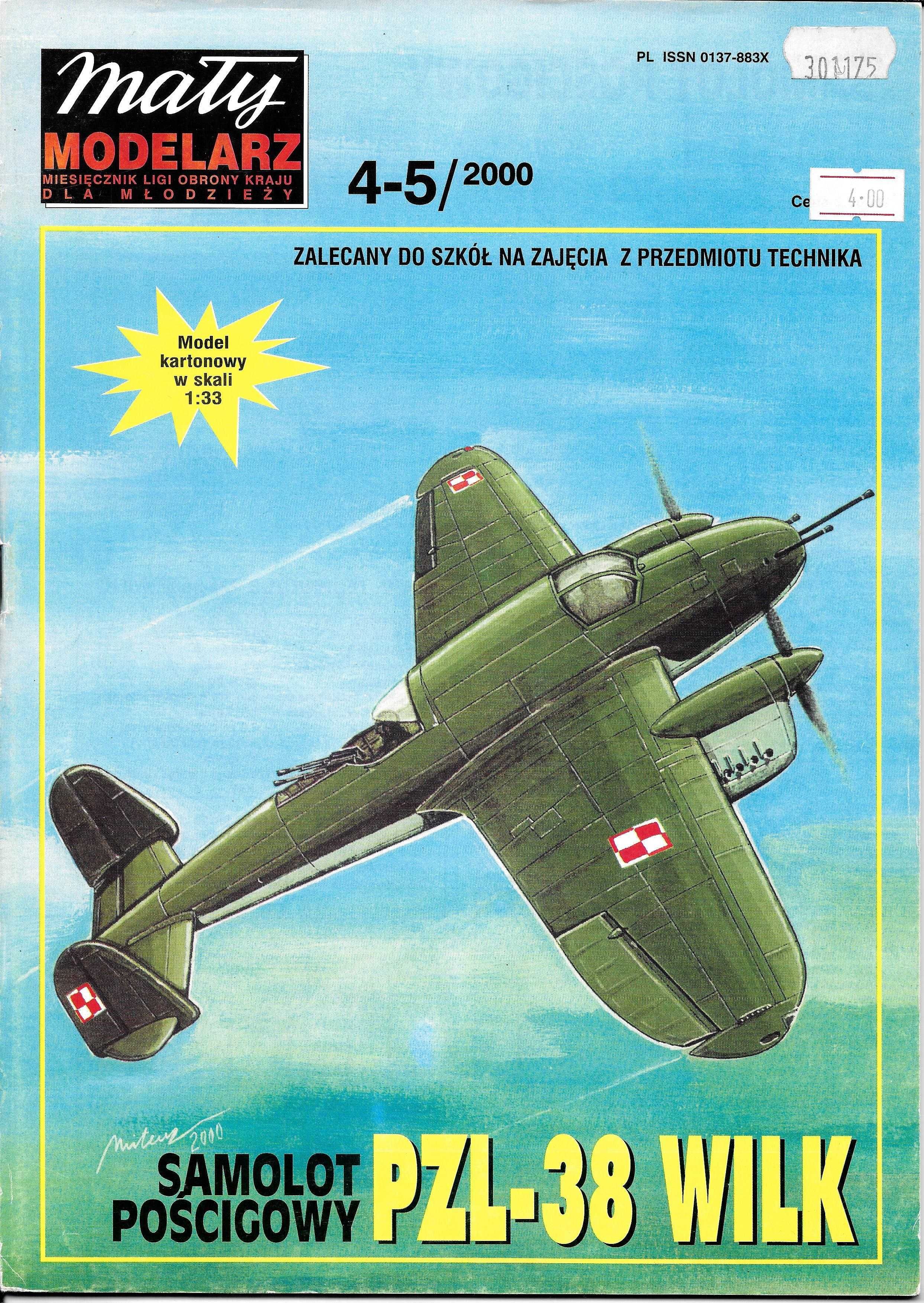 Mały Modelarz 4-5 2000 PZL-38 WILK model 1:33