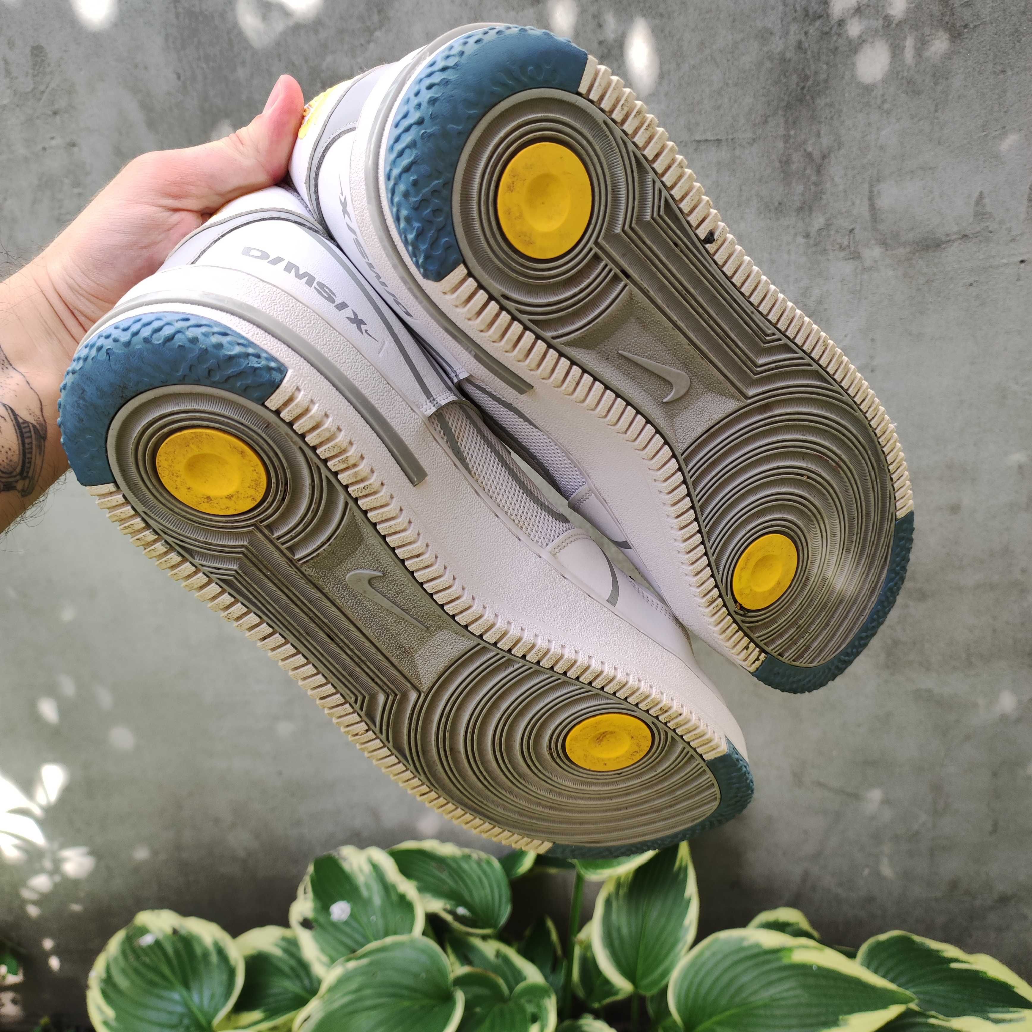 MĘSKIE Buty Nike AIR Force 1 Białe React Swoosh Skóra D/MS/X