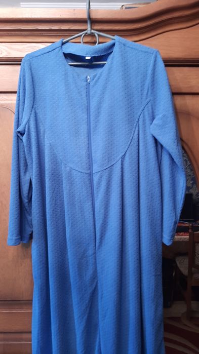 Платье домашнее стрейчевое с карманами, размер 52