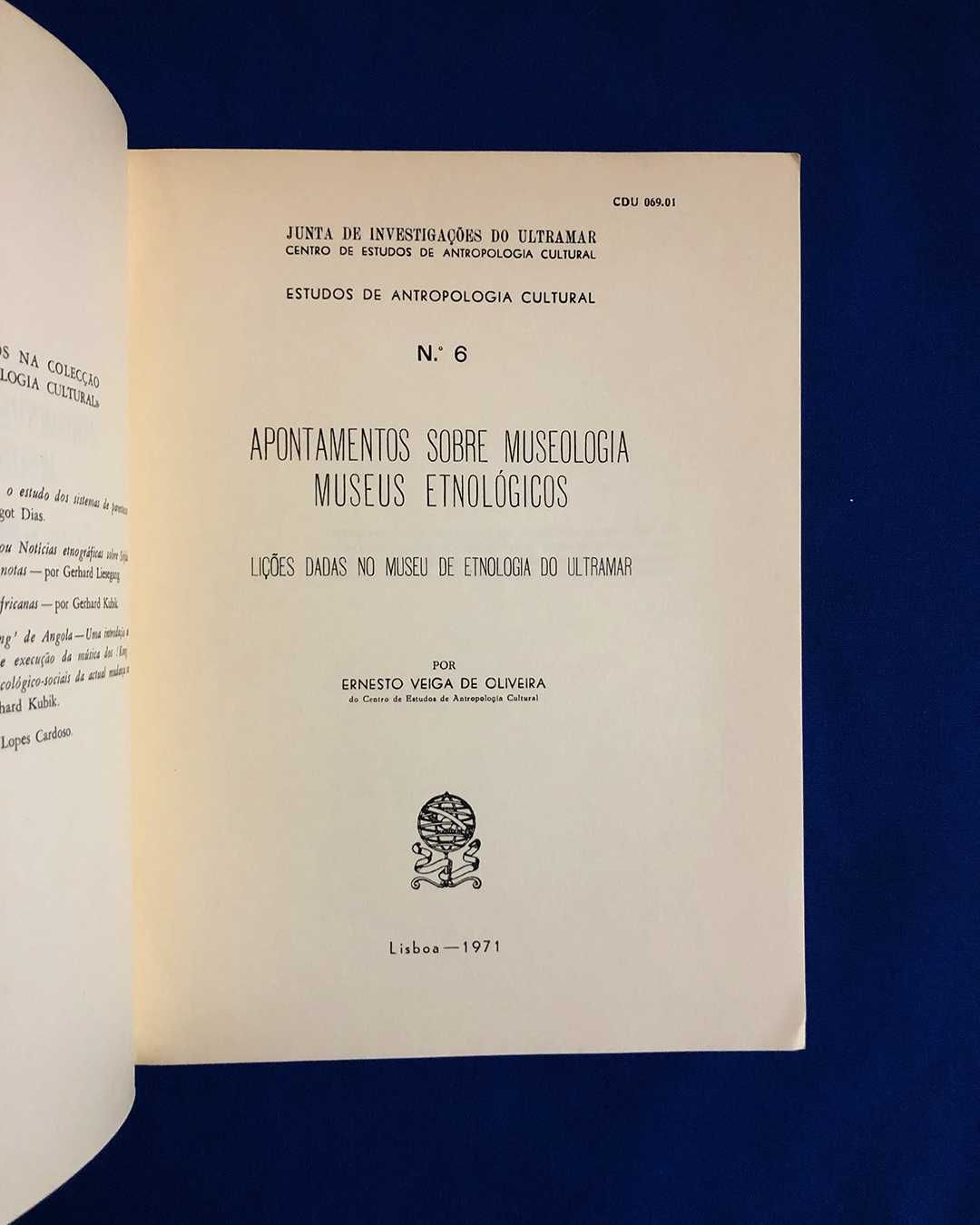 APONTAMENTOS sobre MUSEOLOGIA 1971 + Introd. à Técnica de MUSEUS 1946