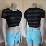 Koronkowy cropTop S/M TopShop