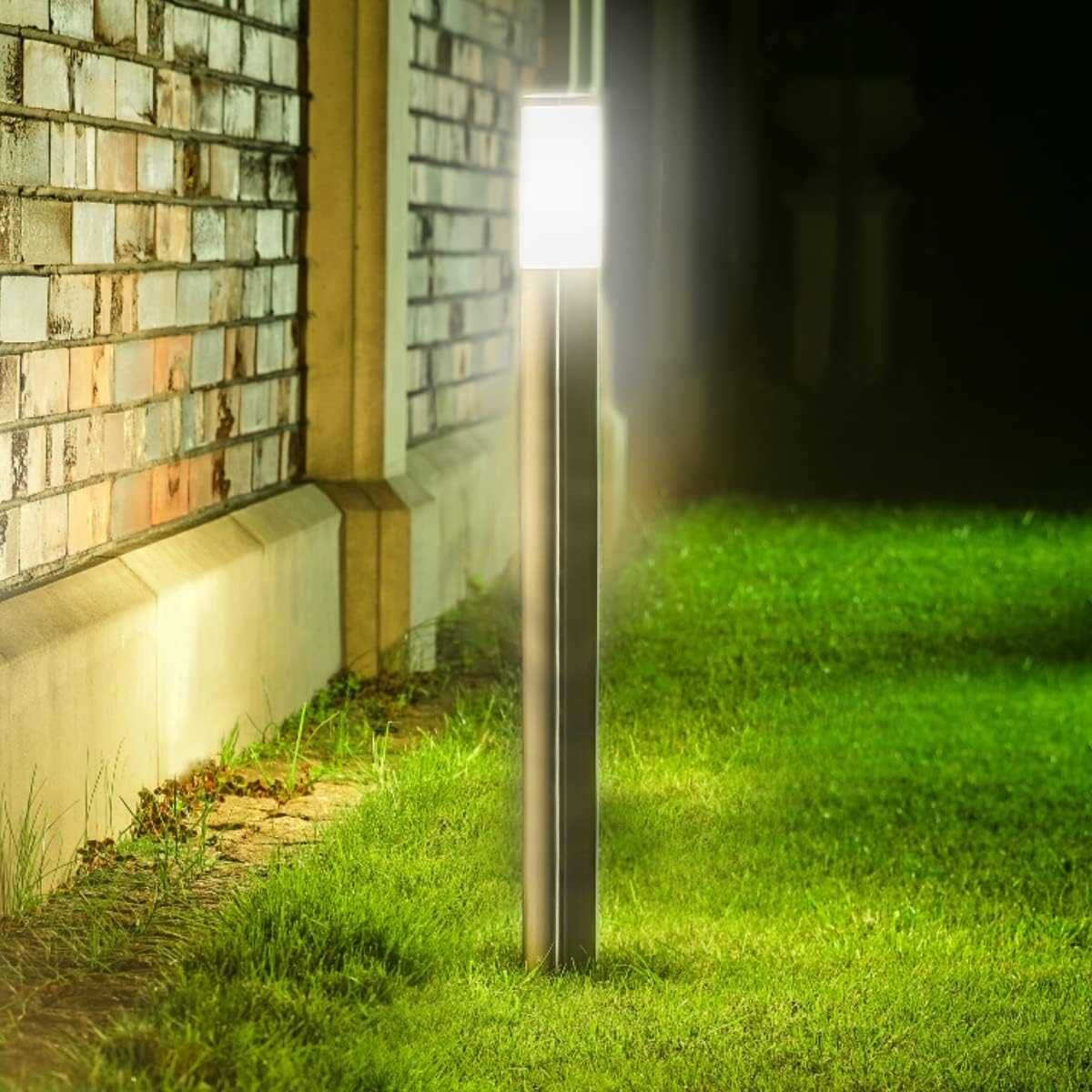 CGC ASTER Zewnętrzna latarnia/lampa słupkowa 100 cm ze stali nierdzewn