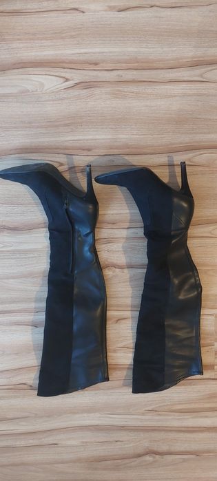 Buty kozaki wysokie za kolana rozmiar 39 czarne jak nowe